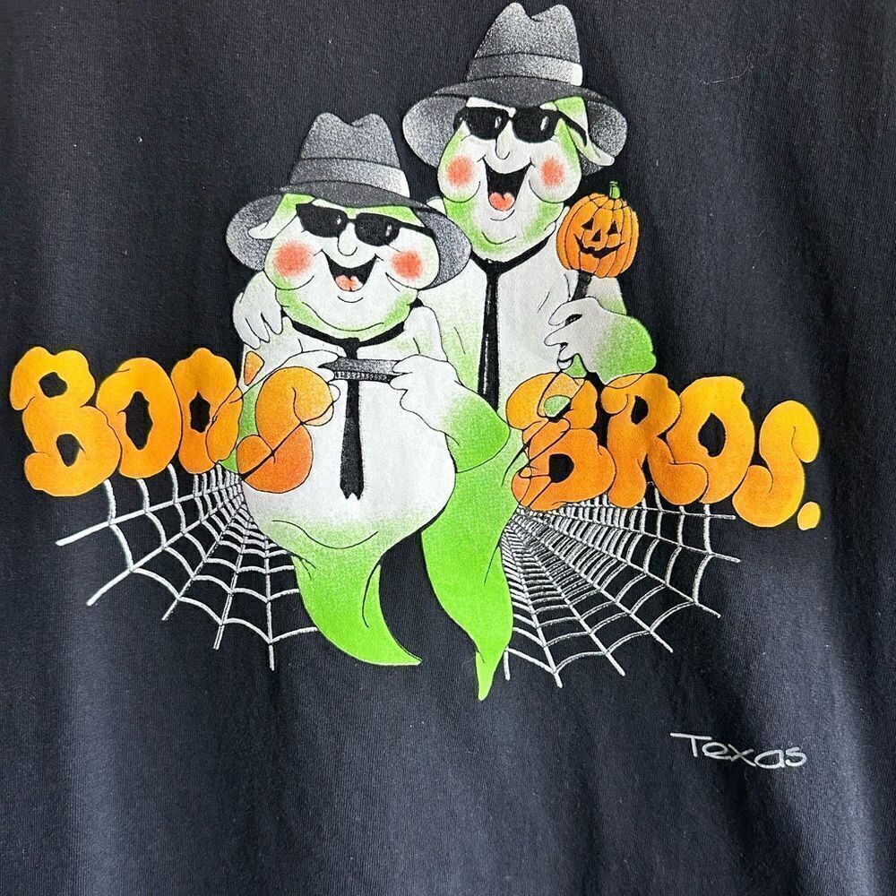 GUC Unisex Halloween Black Short Sleeve Tee Shirt - Boos Bros. - Size Large - Picture 3 of 5